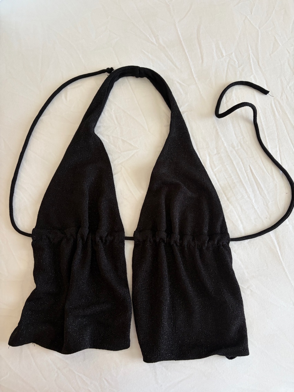 Black Halter Sparkle Top